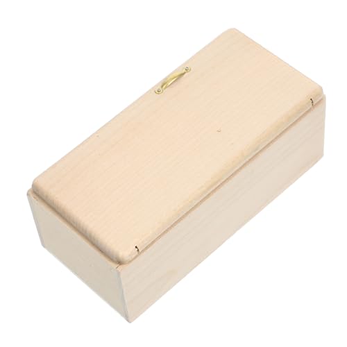 BESPORTBLE Miniatur Holz Kühlschrank Modell Unbemalt mit Griff Puppenhaus Möbel Realistisches Mini Kühlschrank Deko Leicht Detailreich für Puppenhaus Mini Landschaft DIY Bastelset von BESPORTBLE
