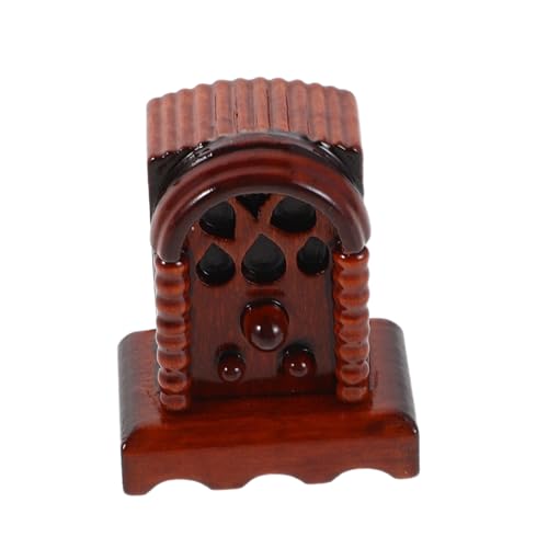 BESPORTBLE Puppenhausradio Aus Holz Miniaturmöbel Maßstab Retro-Radio-Requisite Puppenhaus-miniaturmöbel Spielzeug-Plattenspieler Kleines Vintage-puppenhausradio Miniatur-Vintage-dekor von BESPORTBLE