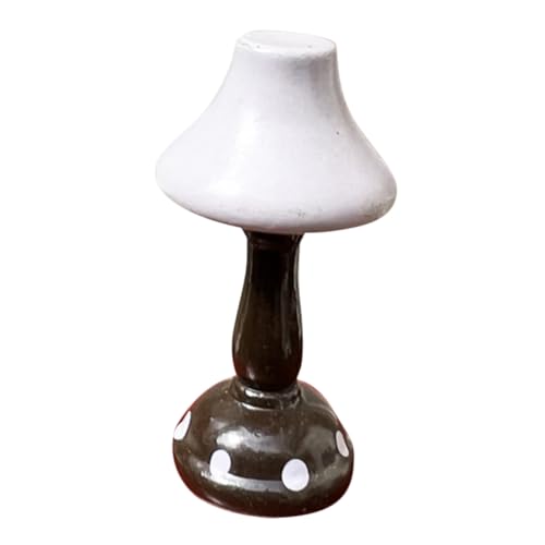 BESPORTBLE Miniatur Holz Tischlampe Mini Lampe Puppenhaus Deko Batterie Betrieben Warmweißes LED Licht für Puppenstuben und Mini Haus Dekoration Fotorequisite von BESPORTBLE