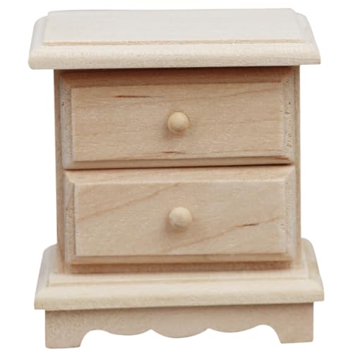 BESPORTBLE Miniatur Holz Wohnzimmer Sideboard Modell Realistisches Mini Möbel Accessoire Handgefertigtes DIY Puppenhaus Dekoration Kleines Schmuckes Kabinett für Puppenhaus Schlafzimmer von BESPORTBLE