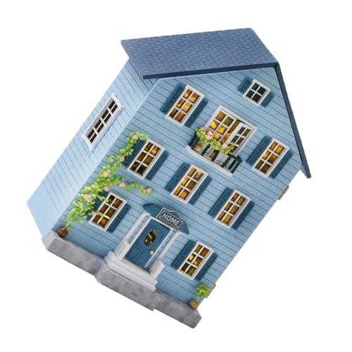 BESPORTBLE Miniatur Holzhaus Bausatz mit Möbeln Tragbares DIY Puppenhaus Set für Teens Kreatives Holzdekor Detailreiches Bastelmodell für Familienspaß von BESPORTBLE