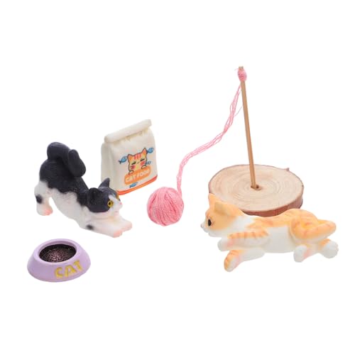 BESPORTBLE Miniatur Katzenfiguren Spielset Wetterfeste Realistische Mini Katzen für Puppenhaus Vielseitiges Katzenspielzeug mit Garnball Geeignet für Drinnen und Draußen Kreatives BESPORTBLE Miniatur Katzenfiguren Spielset Wetterfeste Realistische Mini Katzen für Puppenhaus Vielseitiges Katzenspielzeug mit Garnball Geeignet für Drinnen und Draußen Kreatives von BESPORTBLE