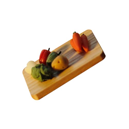 BESPORTBLE Miniatur Küchenbrett mit Abgerundeten Kanten Realistisches Mini Schneidebrett für Puppenhaus Dekoration Kindersicheres Miniatur Zubehör Küchenspielzeug von BESPORTBLE