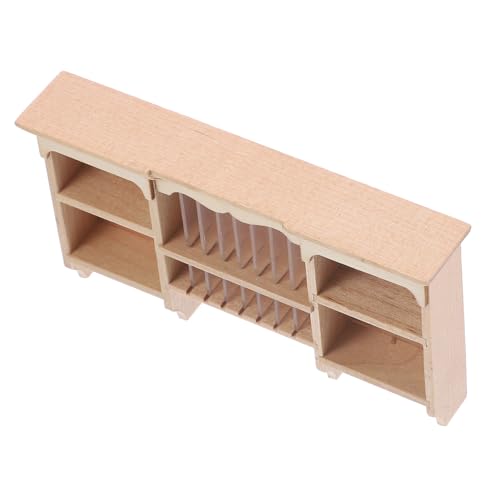 BESPORTBLE Miniatur Küchenmöbel Miniatur Wandschrank Holzoptik Kleine Kommode Puppenhaus Deko Zubehör Verarbeitung für Mini Haus Dekoration von BESPORTBLE