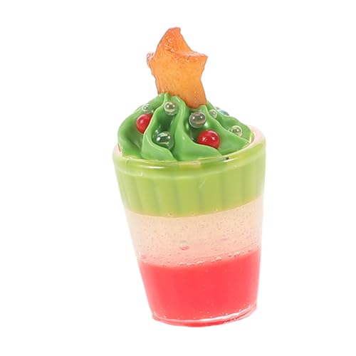 BESPORTBLE Miniatur Latte Modell Weihnachtsdeko Realistische Puppenhaus Kaffeetasse Detailgetreu Vielseitig Kleine Festliche Atmosphäre von BESPORTBLE
