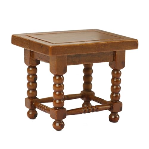 BESPORTBLE Miniatur Möbel Modell Miniatur Tisch Beistelltisch Europäischer Stil Holz Puppenhaus Dekoration Feine Verarbeitung für Mini Haus und Fotorequisite von BESPORTBLE