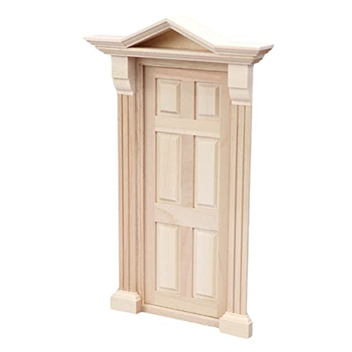 BESPORTBLE Miniatur Möbel Puppenhaus Tür Deko aus Natürlichem Holz Langlebig Sicher für Fotorequisite Geschenkidee für Miniaturhandwerk von BESPORTBLE