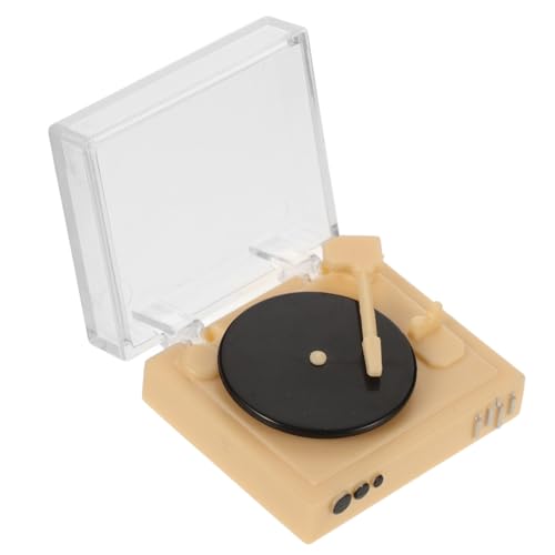 BESPORTBLE Miniatur Plattenspieler Modell Mini House Supplies Retro CD Player Handarbeit Für Puppenhaus Wohnzimmer Schlafzimmer Restaurant Bar von BESPORTBLE