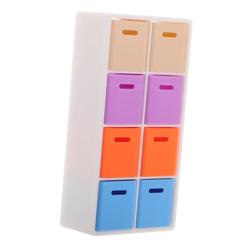 BESPORTBLE Miniatur Puppenhaus Aufbewahrungsbox mit Regal DIY Kunststoff Mini Möbel Modell Fächer Organizer für Puppenhaus Zubehör und Kleine Gegenstände von BESPORTBLE