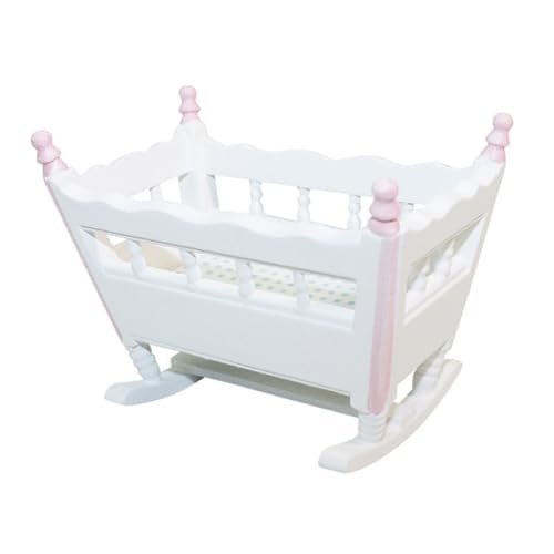 BESPORTBLE Miniatur Puppenhaus Babybett aus Holz Stabiles Fein Gearbeitetes Puppenmöbel Modell Glatte Oberfläche Praktische Puppenwiege für Kinderzimmer Dekoration und Puppenzubehör BESPORTBLE Miniatur Puppenhaus Babybett aus Holz Stabiles Fein Gearbeitetes Puppenmöbel Modell Glatte Oberfläche Praktische Puppenwiege für Kinderzimmer Dekoration und Puppenzubehör von BESPORTBLE