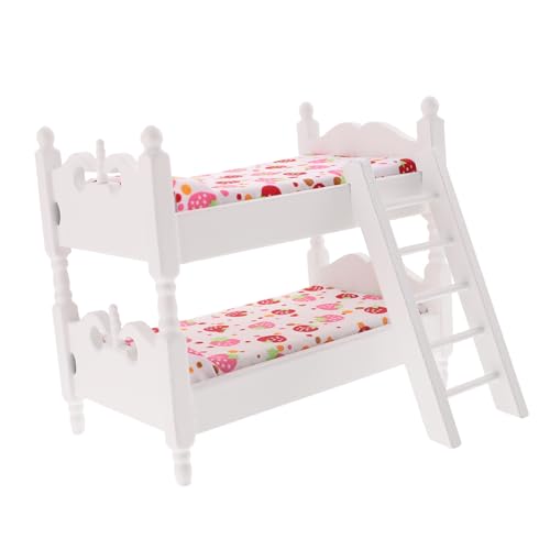 BESPORTBLE Miniatur Puppenhaus Doppelstockbett Modell Weiße Puppen Schlafzimmer Möbel Dekoratives Zubehör für Kinderzimmer Leicht und Realistisch für DIY und Fotografie BESPORTBLE Miniatur Puppenhaus Doppelstockbett Modell Weiße Puppen Schlafzimmer Möbel Dekoratives Zubehör für Kinderzimmer Leicht und Realistisch für DIY und Fotografie von BESPORTBLE