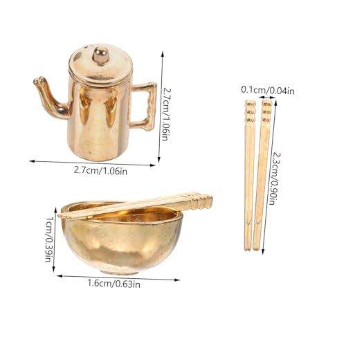 BESPORTBLE Miniatur Puppenhaus Geschirrset Goldfarbenes Metall Wasserkocher Schalen und Essstäbchen Realistische Miniaturküche Zubehör DIY Puppenhaus Dekoration für Miniaturhäuser BESPORTBLE Miniatur Puppenhaus Geschirrset Goldfarbenes Metall Wasserkocher Schalen und Essstäbchen Realistische Miniaturküche Zubehör DIY Puppenhaus Dekoration für Miniaturhäuser von BESPORTBLE