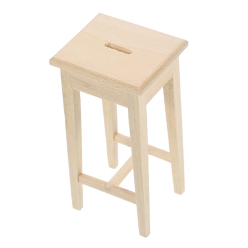 BESPORTBLE Miniatur Puppenhaus Hocker Modell Dekorativer Kleiner Holzstuhl Detailreiches Puppenhaus Möbel Zubehör für Wohnzimmer Schlafzimmer Kinderzimmer von BESPORTBLE