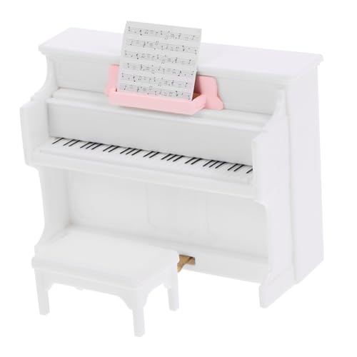 BESPORTBLE Miniatur Puppenhaus Klavier Modell Weiß Detailgetreues Musik Instrument Langlebige DIY Dekoration für Puppenhaus Zimmer Fotorequisite und Miniaturspielzeug BESPORTBLE Miniatur Puppenhaus Klavier Modell Weiß Detailgetreues Musik Instrument Langlebige DIY Dekoration für Puppenhaus Zimmer Fotorequisite und Miniaturspielzeug von BESPORTBLE