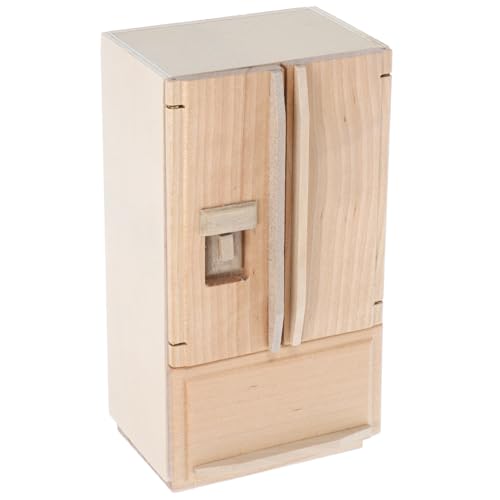 BESPORTBLE Miniatur Puppenhaus Kühlschrank Holzmodell Unbemalt Doppeltüriger Mini Kühlschrank Puppenmöbel Küchenzubehör Dekoration für Dollhouse Küche BESPORTBLE Miniatur Puppenhaus Kühlschrank Holzmodell Unbemalt Doppeltüriger Mini Kühlschrank Puppenmöbel Küchenzubehör Dekoration für Dollhouse Küche von BESPORTBLE