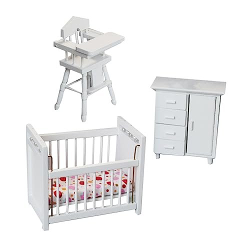 BESPORTBLE Miniatur Puppenhaus Möbel Teiliges Schlafzimmer Möbelset aus Holz mit Bett Schrank und Stuhl Detailreiche Kinderzimmer Miniaturmöbel für Puppenhaus BESPORTBLE Miniatur Puppenhaus Möbel Teiliges Schlafzimmer Möbelset aus Holz mit Bett Schrank und Stuhl Detailreiche Kinderzimmer Miniaturmöbel für Puppenhaus von BESPORTBLE
