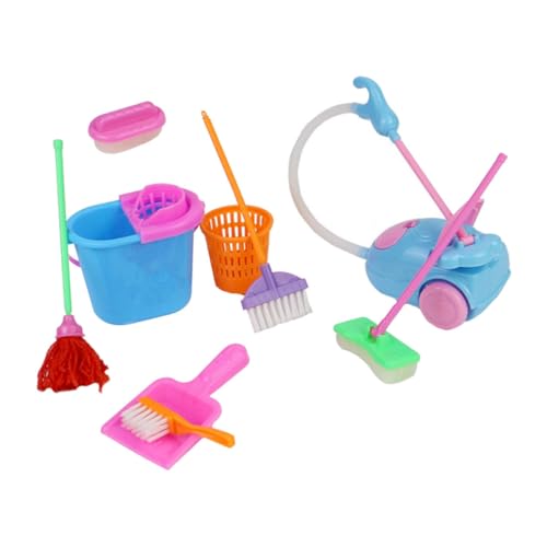 BESPORTBLE Miniatur Puppenhaus Reinigungsset Teilig Putzset für Mädchen mit Kunststoff Miniatur Reinigungswerkzeuge für Puppenzubehör und Rollenspiel Zufällige Farbe Zufällige Farbe von BESPORTBLE