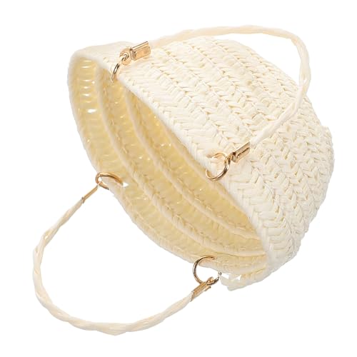 BESPORTBLE Miniatur Puppenhaus Zubehör Handgewebte Boho Strohtasche für Puppen als Aufbewahrung und Dekoration Tragbar Langlebig Klein von BESPORTBLE