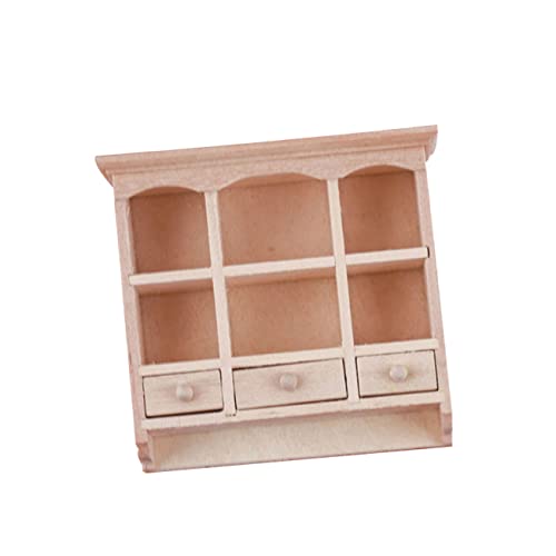 BESPORTBLE Miniatur Puppenhaus Wand Schrank aus Holz Stabiles Kleines Möbel Solide Farbe Geruchsneutral Leichtes DIY Zubehör für Puppenhaus Dekoration und Figuren Langlebig und Fein von BESPORTBLE