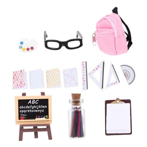 BESPORTBLE Miniatur Rucksack Modellset Schulranzen für Puppenhaus Kreatives Lernzubehör für Miniatur Szenen Sammler von BESPORTBLE