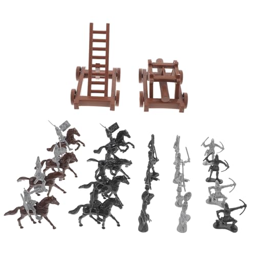 BESPORTBLE Miniatur Soldatenfiguren Militärische Figuren für Sandtisch Deko Kleine Menschenmodelle Mittelalterliche Reiter und Krieger für Basteln und Schulprojekte von BESPORTBLE