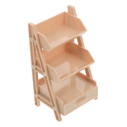 BESPORTBLE Miniatur Stöckiges Regal aus Robustem Kunststoff für Puppenhausdekoration Effiziente Aufbewahrung Kleiner Modelle und Miniaturmöbel Geeignet für Puppenhaus Zubehör und von BESPORTBLE