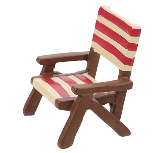 BESPORTBLE Miniatur-strandstuhl Für Puppenhaus Kleiner Strandstuhl Aus Stabilem Material Tischfoto-Requisite Miniatur-Stuhl-Ornament Für Dekoration von BESPORTBLE