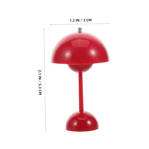 BESPORTBLE Miniatur Tischlampe Puppenhaus LED Miniaturleuchte Rote Simulation Lampe für DIY Puppenmöbel Dekoration ohne Batterie von BESPORTBLE