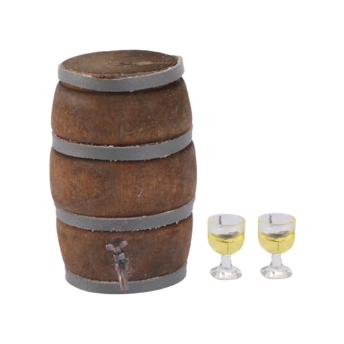 BESPORTBLE Miniatur Weinfass mit Miniatur Wasserhahn und Kleinen Gelben Bechern Retro Stil für Puppenhaus Bar und Tischdekoration Authentisches Mini Weinfass Modell BESPORTBLE Miniatur Weinfass mit Miniatur Wasserhahn und Kleinen Gelben Bechern Retro Stil für Puppenhaus Bar und Tischdekoration Authentisches Mini Weinfass Modell von BESPORTBLE