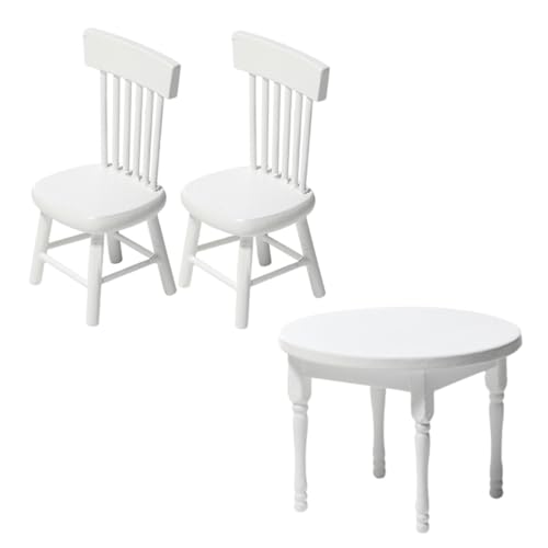 BESPORTBLE Miniatur Weiße Tisch Stuhl Modell Puppenhaus Möbel Sicher Langlebig Geeignet für Basteln Dekoration Geschenk BESPORTBLE Miniatur Weiße Tisch Stuhl Modell Puppenhaus Möbel Sicher Langlebig Geeignet für Basteln Dekoration Geschenk von BESPORTBLE