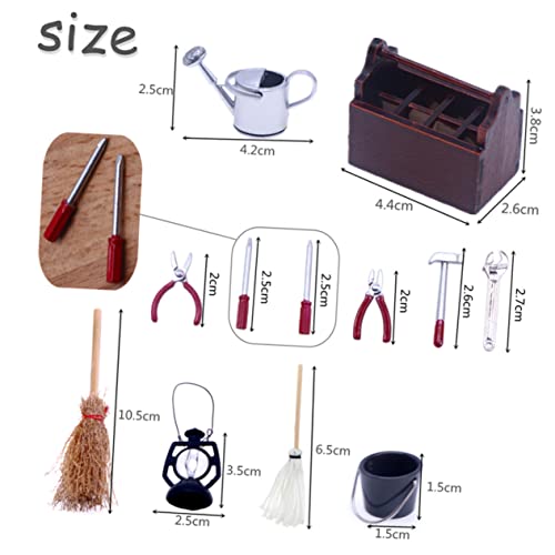 BESPORTBLE Miniatur Werkzeugkasten Rot Teiliges Mini Haus Reparatur Werkzeug Detailgetreues Puppenhaus Zubehör für Realistische Mikro Szene Langlebiges Material als Tischdekoration und von BESPORTBLE