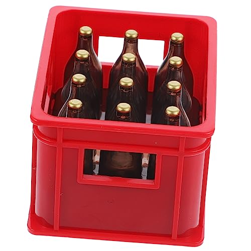 BESPORTBLE Miniaturbierbox Dekoration Mini Bierkasten Modell Für Puppenhaus DIY Kunsthandwerk Hochwertiges Zubehör Für Mini Häuser Und Foto Requisiten Geschenkidee von BESPORTBLE