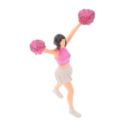 BESPORTBLE Miniature Cheerleader Figurine Verstellbare Puppenstatue für Training und Dekoration Einzigartiges Design Realistische Details Sammlerstück für Micro Landschaften und DIY Projekte von BESPORTBLE