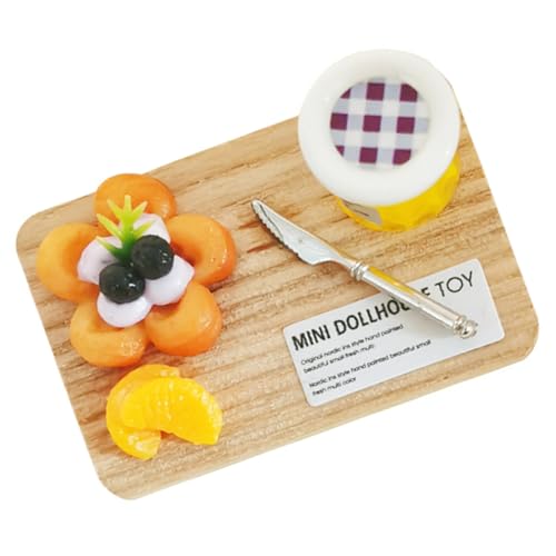 BESPORTBLE Miniaturmodell Obstteller mit Erdbeeren und Blaubeeren Puppenhaus Zubehör Dekorative Miniatur für Kinderzimmer und Mikro Landschaften Langlebig und Realistisch von BESPORTBLE