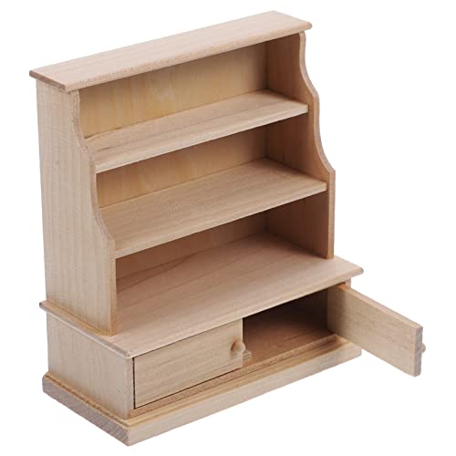 BESPORTBLE Miniaturmöbel Mini Kommode Display Cabinet Modell DIY Puppenhaus Dekoration Wohnzimmer Schlafzimmer Kleine Schrankvitrine von BESPORTBLE