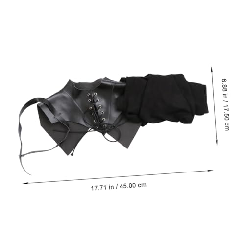 BESPORTBLE Mittelalterlicher Ritterumhang Mit Stehkragen Für Männer Schwarzer Umhang Für Halloween Party Verstellbare Modisches Design Rollenspiele von BESPORTBLE
