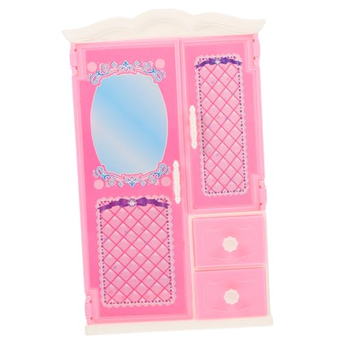 BESPORTBLE Modell Für Puppenhaus Mini Plastik Garderobe Für Puppen Puppenhaus Zubehör Doppeltür Für Puppen Kleidung von BESPORTBLE