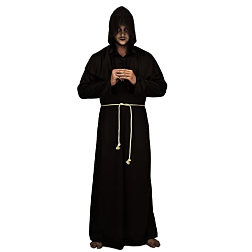 BESPORTBLE Mönchskostüm Für Erwachsene Mittelalterliches Halloweenkostüm Schwarz Xxl Klassisches Cosplay Outfit Für Mönche Und Priester Mit Kapuze Und Robe BESPORTBLE Mönchskostüm Für Erwachsene Mittelalterliches Halloweenkostüm Schwarz Xxl Klassisches Cosplay Outfit Für Mönche Und Priester Mit Kapuze Und Robe von BESPORTBLE