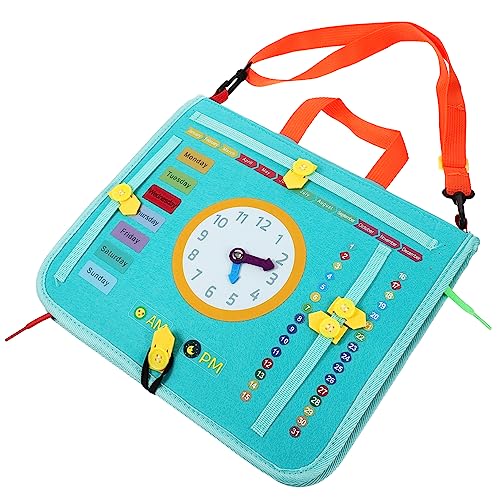 BESPORTBLE Montessori Busy Board Lernspielzeug mit Uhr und Buchstaben Motorisches Aktivitätsspielzeug für Vorschulkinder Fördert Selbstständigkeit Feinmotorik Problemlösung und von BESPORTBLE