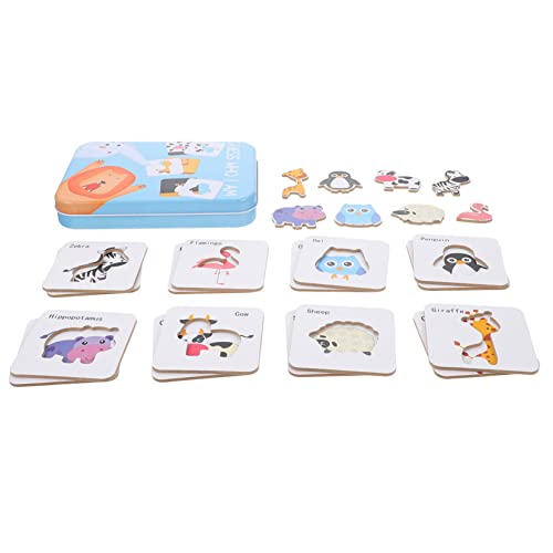 BESPORTBLE Montessori Holzpuzzle Bunte Tiermotive Frühkindliches Lernspielzeug Ab Jahre Kognitive Spielerisch Farben Formen Erkennen von BESPORTBLE