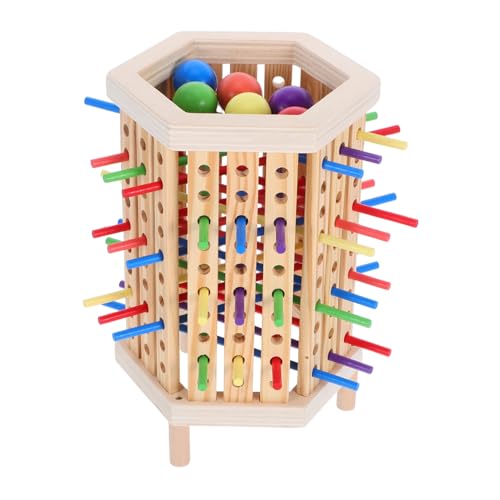 BESPORTBLE Montessori Holzspielzeug Bunte Holzstäbe Lernspielzeug zur Frühkindlichen Matheförderung Zählen und Sortieren Motorikspiel für Kleinkinder Familienspiel zur Kognitiven Entwicklung von BESPORTBLE