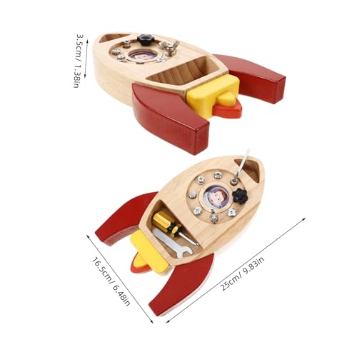 BESPORTBLE Montessori Holzspielzeug Schraubbrett Set Langlebiges Wiederverwendbares Activity Set für Feinmotorisches Lernspielzeug Werkzeugspielzeug für Jungen und Mädchen Pädagogisches von BESPORTBLE