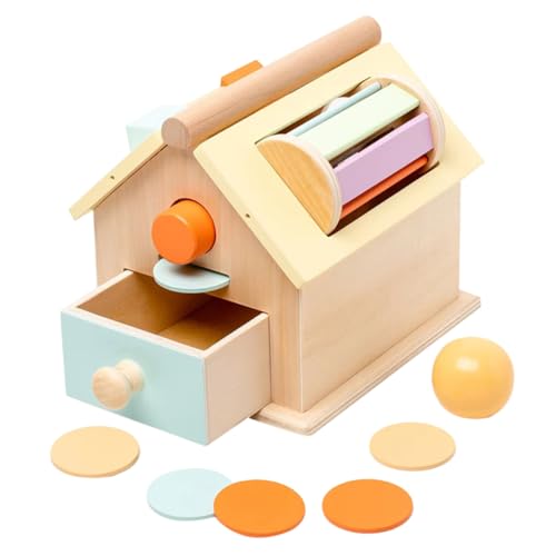 BESPORTBLE Montessori Holzspielzeug für Kleinkinder Ab Jahr Stabile Ball Münzbox Pädagogisches Lernspielzeug Hand Auge koordination und Logischem Denken Sicher und Langlebig von BESPORTBLE