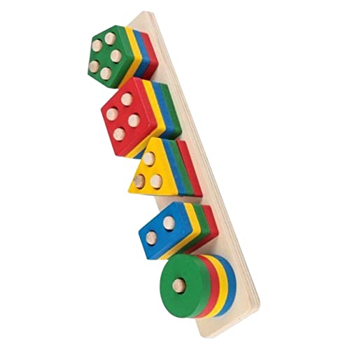 BESPORTBLE Montessori Holzspielzeug für Kleinkinder Jahre Teiliges Sortier und Farbzuordnungsspiel Motorik und Formerkennungsspielzeug für Jungen und Mädchen Pädagogisches Lernspielzeug von BESPORTBLE