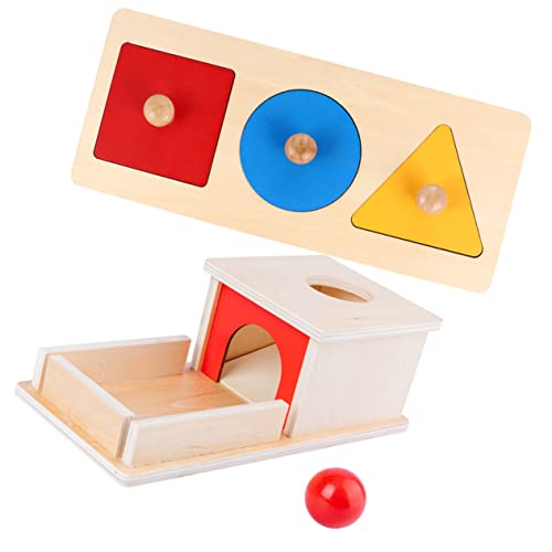 BESPORTBLE Montessori Holzspielzeug für Kleinkinder Sensorisches Motorikspielzeug mit Farbigen Kugeln Pädagogische Box Geduld Konzentration und Feinmotorik Teiliges von BESPORTBLE