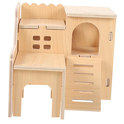 BESPORTBLE Multifunktionales Hamsterhaus Mit Holzhaus Für Hamster Und Chinchillas Zweilagige Spielzeugunterkunft Hamsterzubehör Und Käfigdekor Für Kleine Haustiere BESPORTBLE Multifunktionales Hamsterhaus Mit Holzhaus Für Hamster Und Chinchillas Zweilagige Spielzeugunterkunft Hamsterzubehör Und Käfigdekor Für Kleine Haustiere von BESPORTBLE