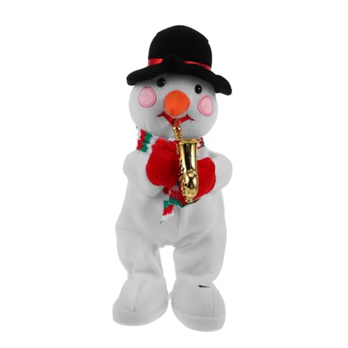 BESPORTBLE Musikalischer Elektrischer Schneemann Plüsch Mit Tanzfunktion Weihnachts Schneemann Ohne Batterien Fröhliche Weihnachtsdekoration von BESPORTBLE