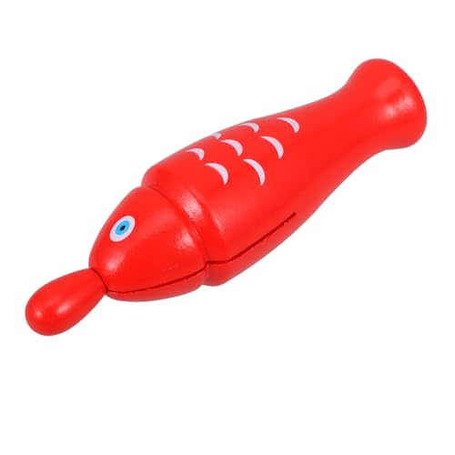 BESPORTBLE Musikalisches Holzspielzeug für Fischform Guiro Schlaginstrument Percussion Instrument für Musikalische Frühförderung Rot Leicht und Robust BESPORTBLE Musikalisches Holzspielzeug für Fischform Guiro Schlaginstrument Percussion Instrument für Musikalische Frühförderung Rot Leicht und Robust von BESPORTBLE
