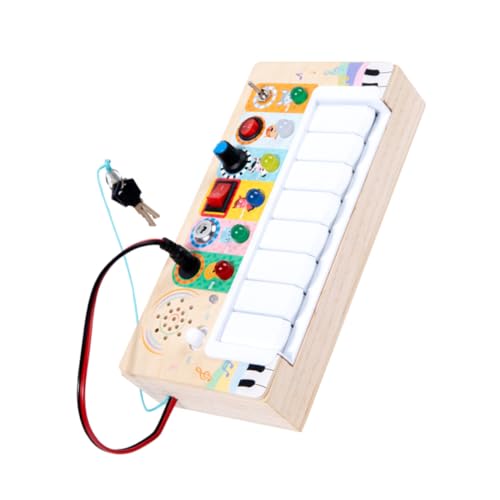 BESPORTBLE Musikalisches Holzspielzeug für Tragbares LED Klavier mit Elektronischen Komponenten Fördert Gehör und Farbwahrnehmung für Kreative Kleinkinder von BESPORTBLE