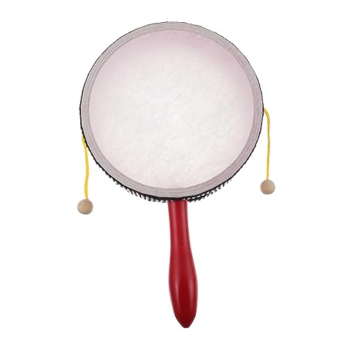 BESPORTBLE Musikinstrument Handtrommel mit Holzgriff Glatter Oberfläche Sicheres Percussion für Geburtstagsgeschenk und Frühe Musikerziehung von BESPORTBLE